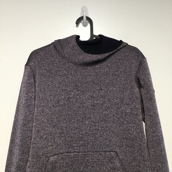 Nike Dri Fit Pullover Purple Knit Hooded Sweater Size S - Picture 2 of 14